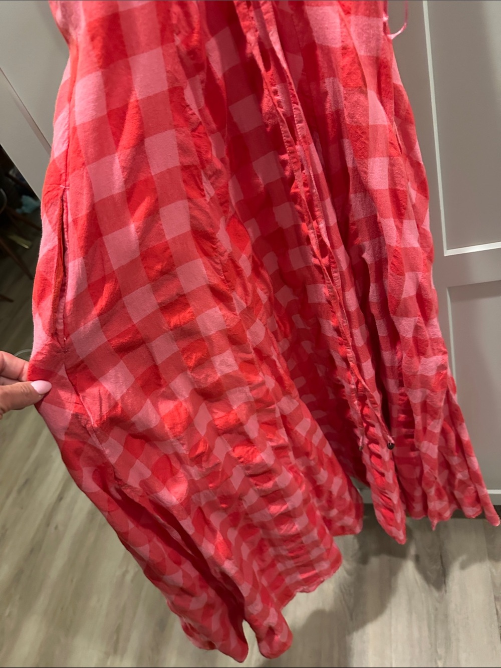Free People-XS maxi dress NWT retail $128  coral and pink - Picture 8 of 12